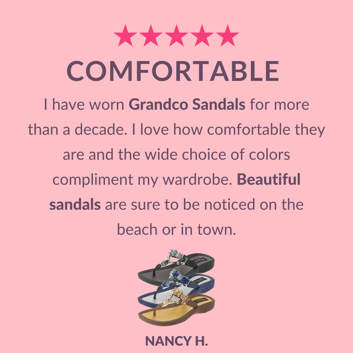 Grandco Sandals Customer Review of Expression Sandal Style